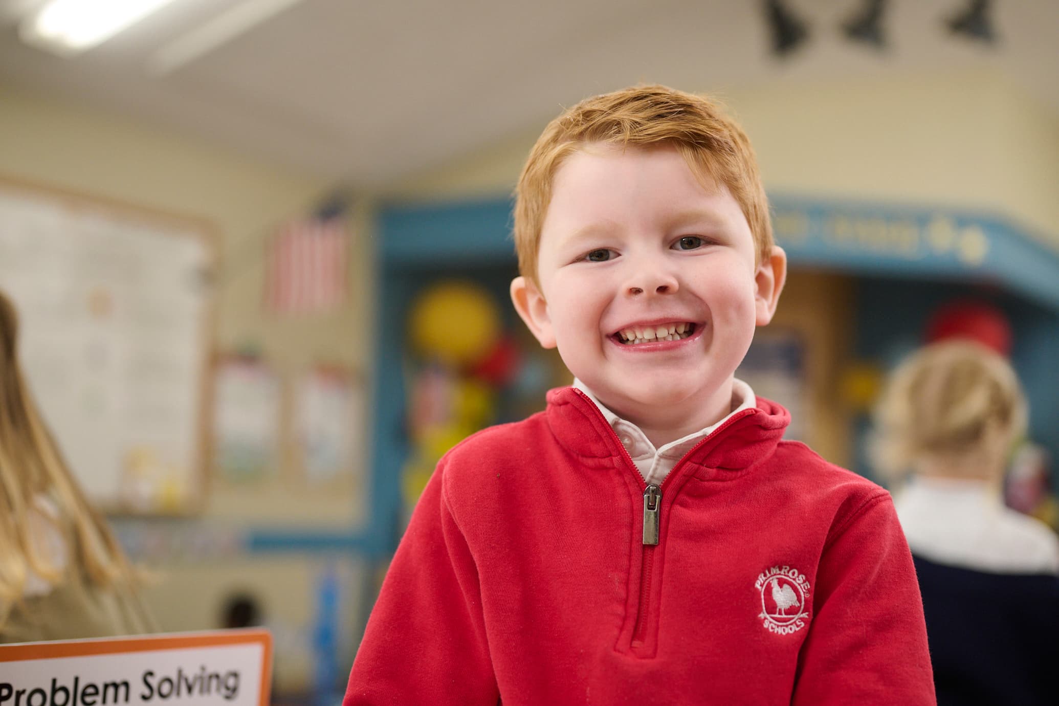 kindergarten child smiling